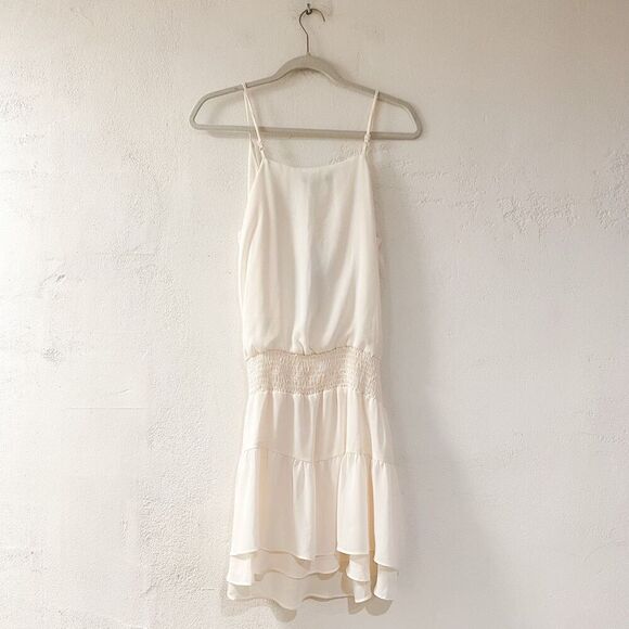 Krisa Revolve Smocked Cami Mini Dress in Cream Medium NEW - Picture 3 of 8